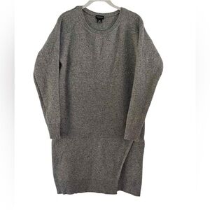 CLUB MONACO ITALIAN YARN WOOL & SILK BLEND GRAY SWEATER DRESS XS